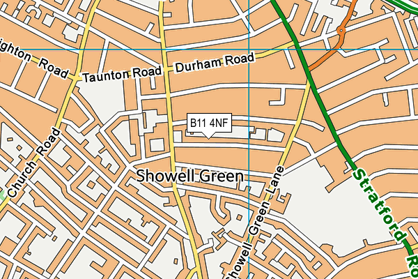 B11 4NF map - OS VectorMap District (Ordnance Survey)