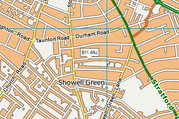 B11 4NJ map - OS VectorMap District (Ordnance Survey)