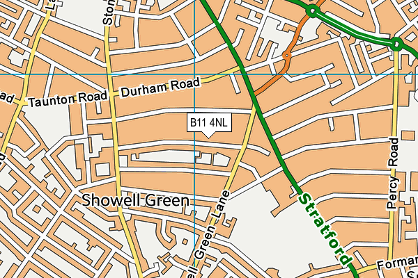 B11 4NL map - OS VectorMap District (Ordnance Survey)