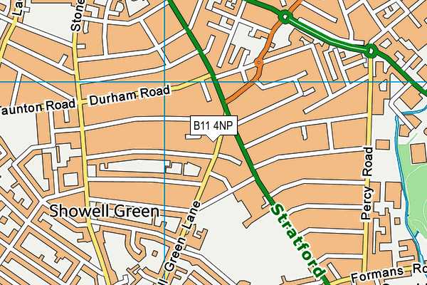 B11 4NP map - OS VectorMap District (Ordnance Survey)