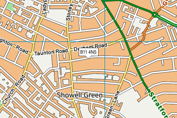 B11 4NS map - OS VectorMap District (Ordnance Survey)