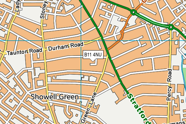 B11 4NU map - OS VectorMap District (Ordnance Survey)