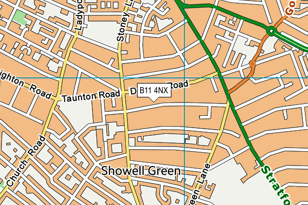 B11 4NX map - OS VectorMap District (Ordnance Survey)