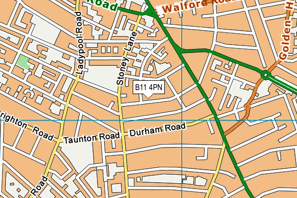 B11 4PN map - OS VectorMap District (Ordnance Survey)