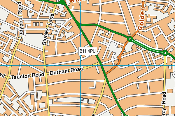 B11 4PU map - OS VectorMap District (Ordnance Survey)