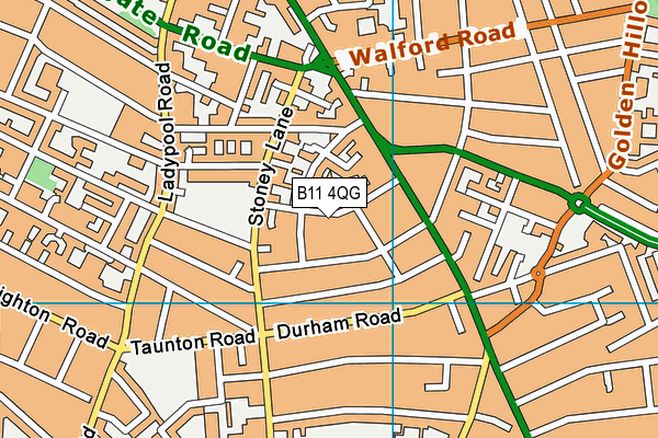 B11 4QG map - OS VectorMap District (Ordnance Survey)