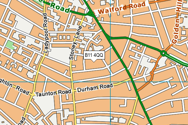 B11 4QQ map - OS VectorMap District (Ordnance Survey)