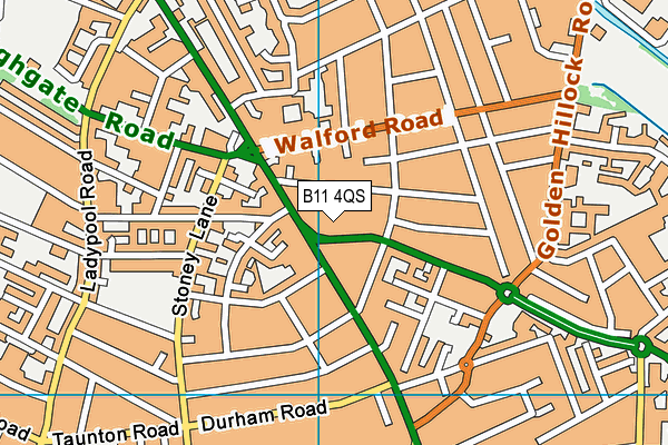 B11 4QS map - OS VectorMap District (Ordnance Survey)