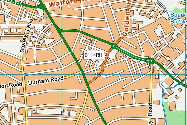 B11 4RH map - OS VectorMap District (Ordnance Survey)