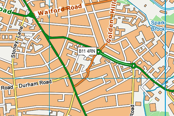 B11 4RN map - OS VectorMap District (Ordnance Survey)