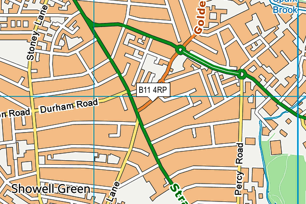 B11 4RP map - OS VectorMap District (Ordnance Survey)