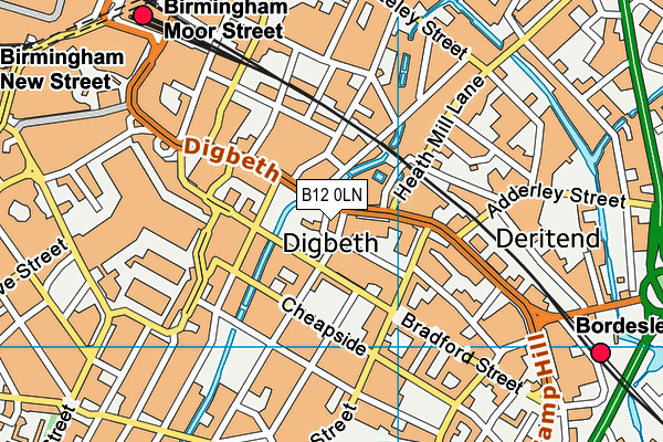 B12 0LN map - OS VectorMap District (Ordnance Survey)