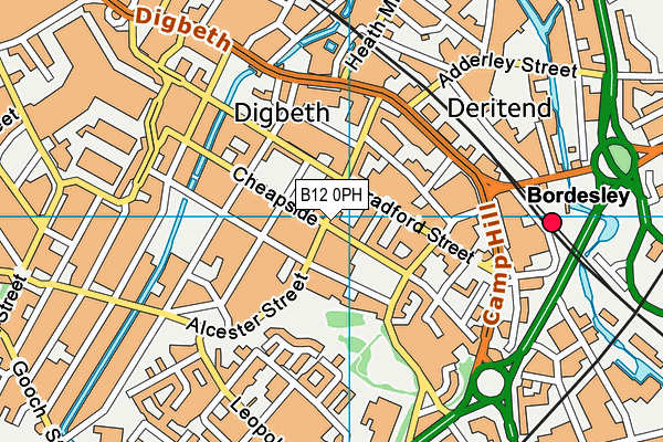 B12 0PH map - OS VectorMap District (Ordnance Survey)