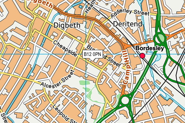 B12 0PN map - OS VectorMap District (Ordnance Survey)