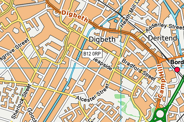 B12 0RP map - OS VectorMap District (Ordnance Survey)