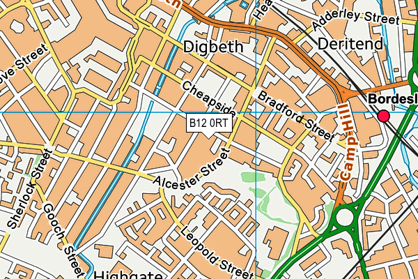 B12 0RT map - OS VectorMap District (Ordnance Survey)