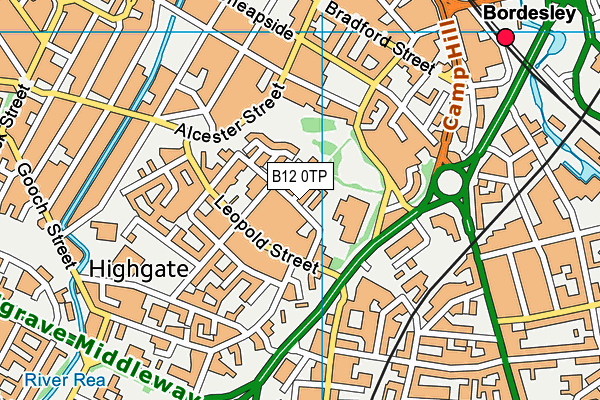 Calthorpe Academy map (B12 0TP) - OS VectorMap District (Ordnance Survey)