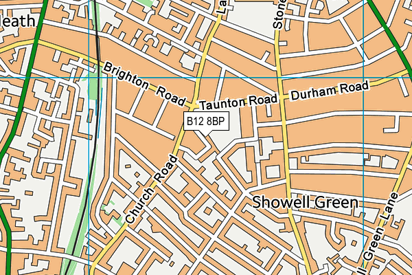 B12 8BP map - OS VectorMap District (Ordnance Survey)