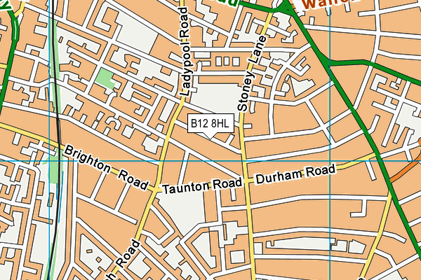 B12 8HL map - OS VectorMap District (Ordnance Survey)