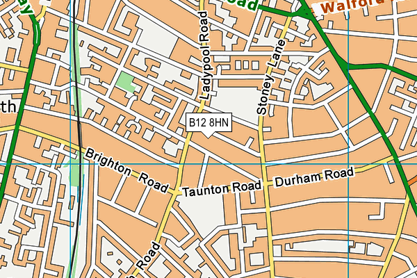 B12 8HN map - OS VectorMap District (Ordnance Survey)