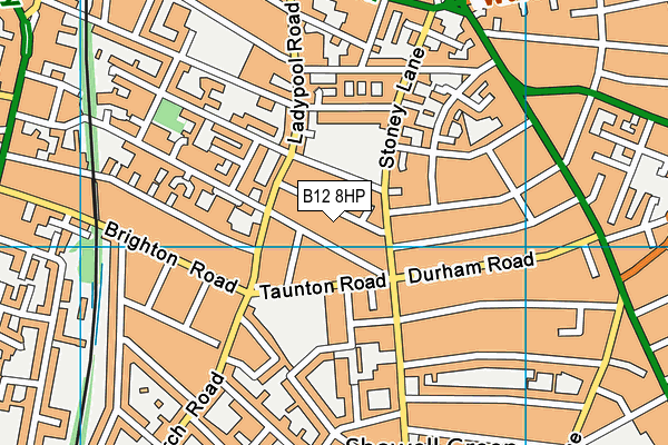 B12 8HP map - OS VectorMap District (Ordnance Survey)