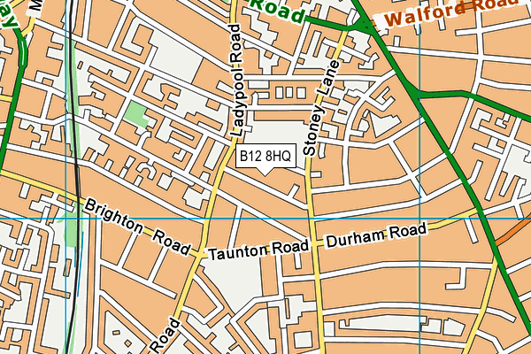 B12 8HQ map - OS VectorMap District (Ordnance Survey)