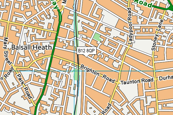 B12 8QP map - OS VectorMap District (Ordnance Survey)