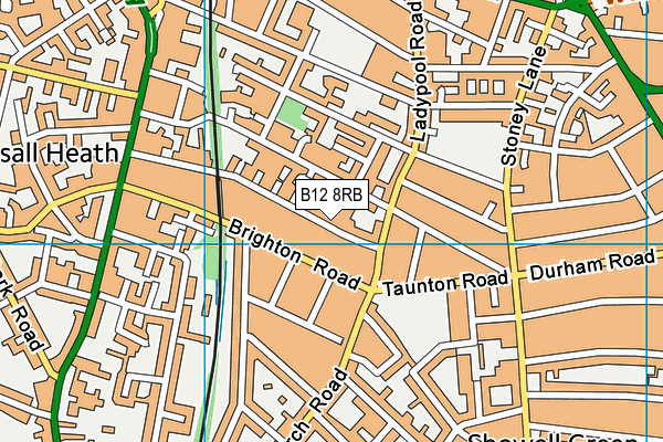 B12 8RB map - OS VectorMap District (Ordnance Survey)