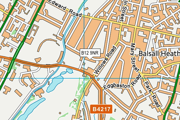 B12 9NR map - OS VectorMap District (Ordnance Survey)