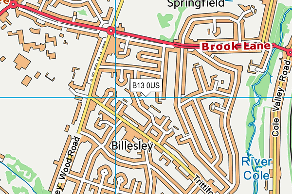 B13 0US map - OS VectorMap District (Ordnance Survey)
