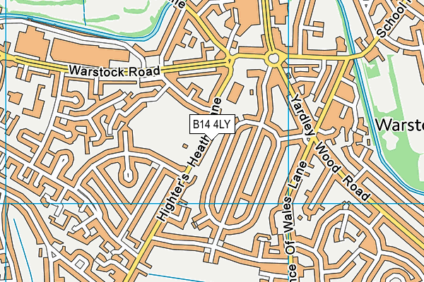 Highters Heath Community School map (B14 4LY) - OS VectorMap District (Ordnance Survey)