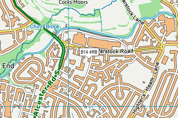 Grendon Primary School map (B14 4RB) - OS VectorMap District (Ordnance Survey)