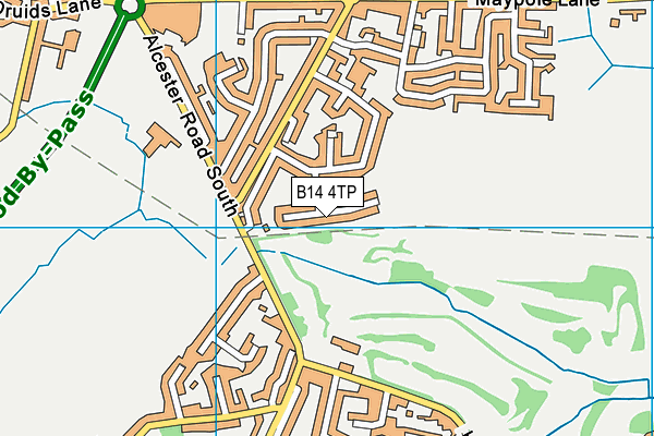 B14 4TP map - OS VectorMap District (Ordnance Survey)