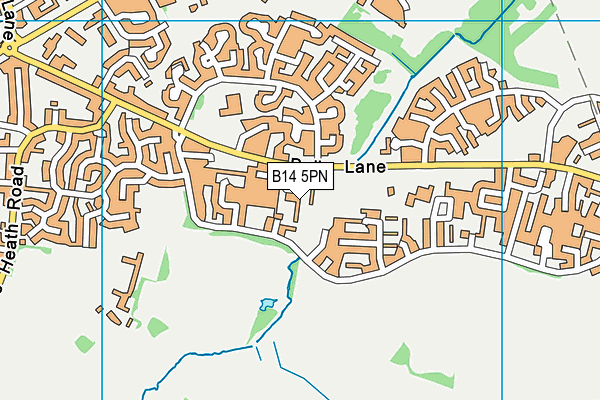 B14 5PN map - OS VectorMap District (Ordnance Survey)