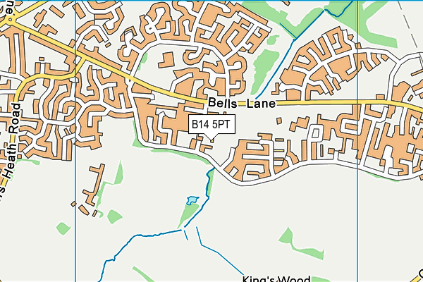 Walkers Heath Park map (B14 5PT) - OS VectorMap District (Ordnance Survey)