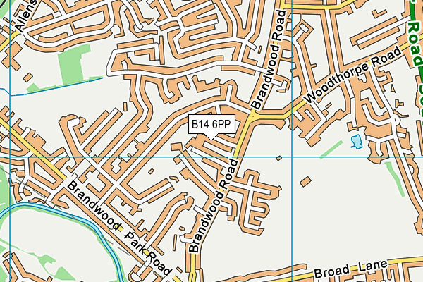 B14 6PP map - OS VectorMap District (Ordnance Survey)