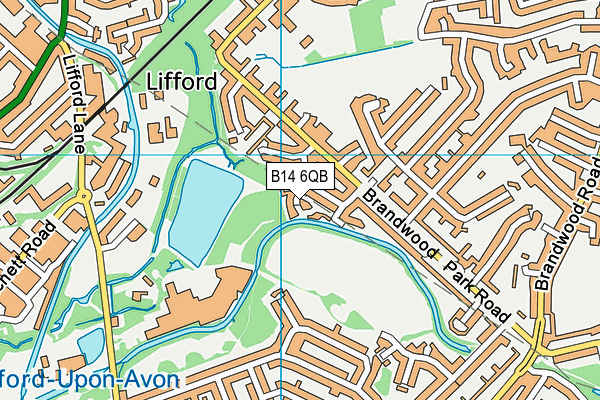 B14 6QB map - OS VectorMap District (Ordnance Survey)