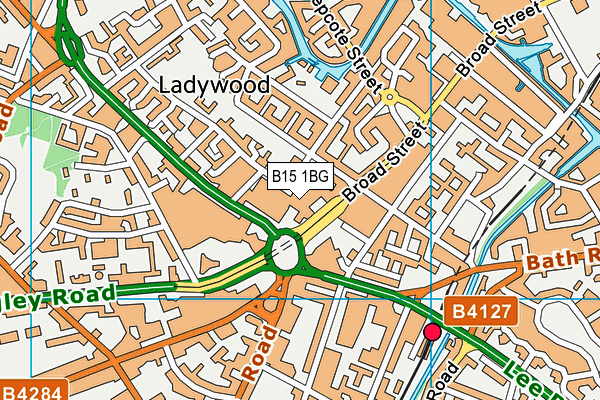 B15 1BG map - OS VectorMap District (Ordnance Survey)