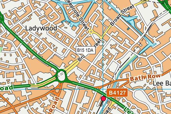 Puregym (Birmingham City Centre) map (B15 1DA) - OS VectorMap District (Ordnance Survey)