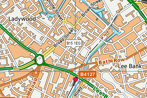 B15 1EG map - OS VectorMap District (Ordnance Survey)