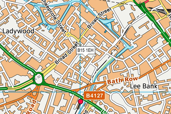 B15 1EH map - OS VectorMap District (Ordnance Survey)