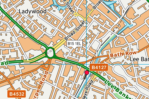 B15 1EL map - OS VectorMap District (Ordnance Survey)