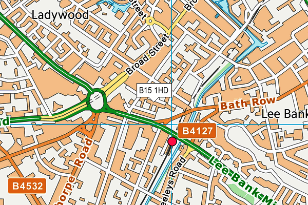 B15 1HD map - OS VectorMap District (Ordnance Survey)