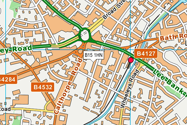 B15 1HN map - OS VectorMap District (Ordnance Survey)