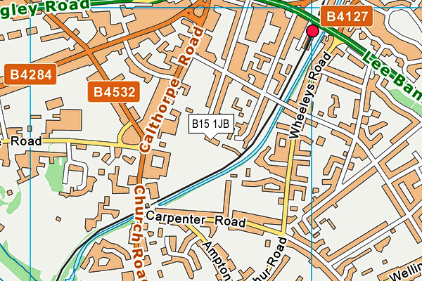 B15 1JB map - OS VectorMap District (Ordnance Survey)