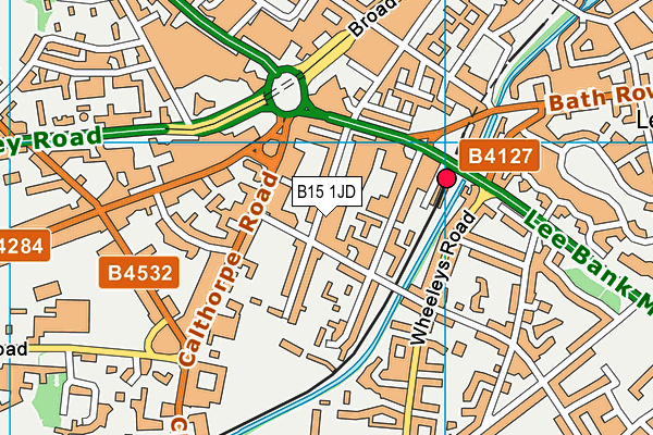 B15 1JD map - OS VectorMap District (Ordnance Survey)