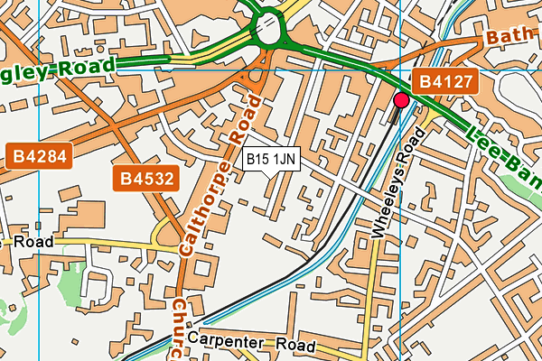 B15 1JN map - OS VectorMap District (Ordnance Survey)