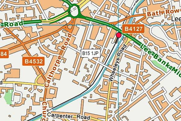 B15 1JP map - OS VectorMap District (Ordnance Survey)