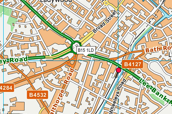 B15 1LD map - OS VectorMap District (Ordnance Survey)