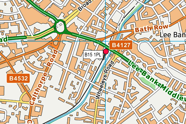 Edgbaston College map (B15 1PL) - OS VectorMap District (Ordnance Survey)
